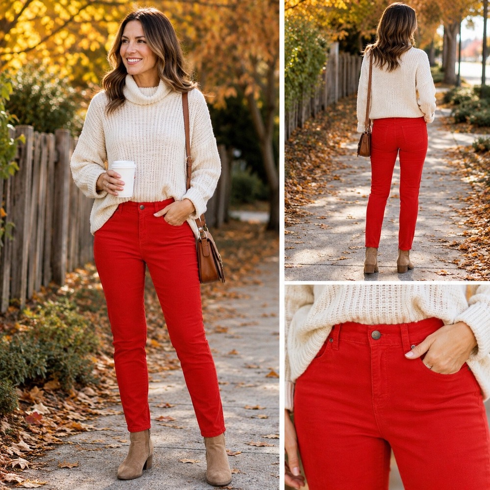 GAP Corduroy Legging Jeans 29 8R Orange Skinny Stretch Mid Rise Pants Fine Wale